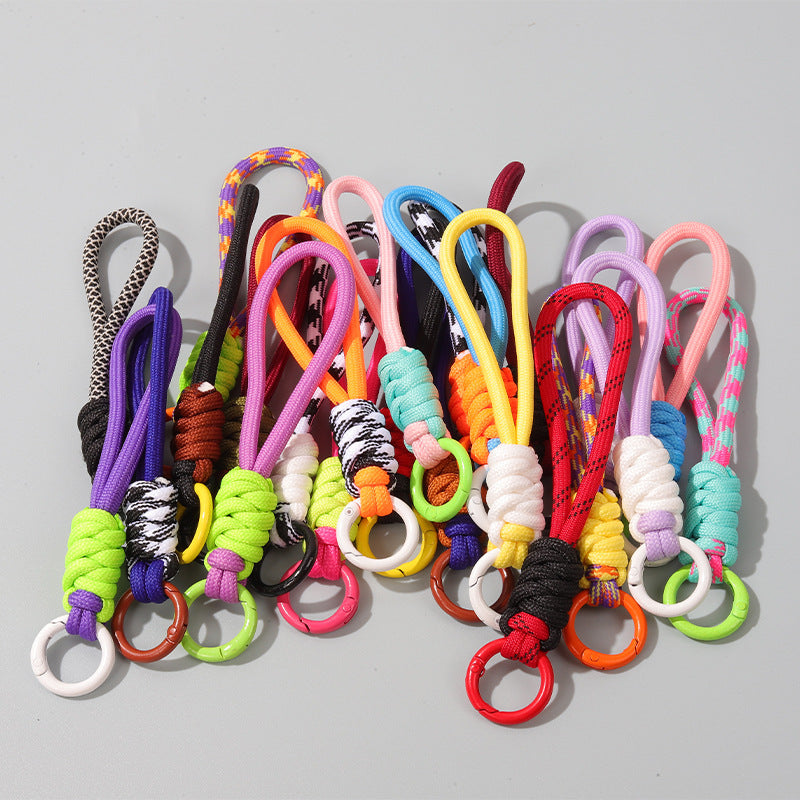 Color Matching Knotted Mobile Phone Lanyard Creative Weaving