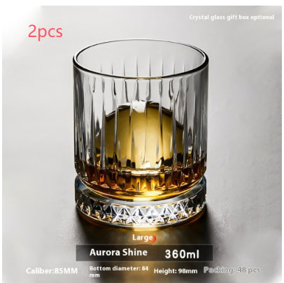 Whiskey Shot  Crystal Beer Glass Whiskey Glass Thickened Wine Glass Gift Set Wholesale