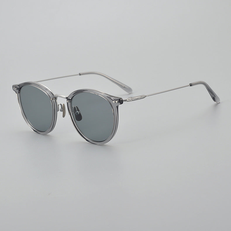 Japanese Handmade Medium Gold Pure Titanium Polarized Sunglasses