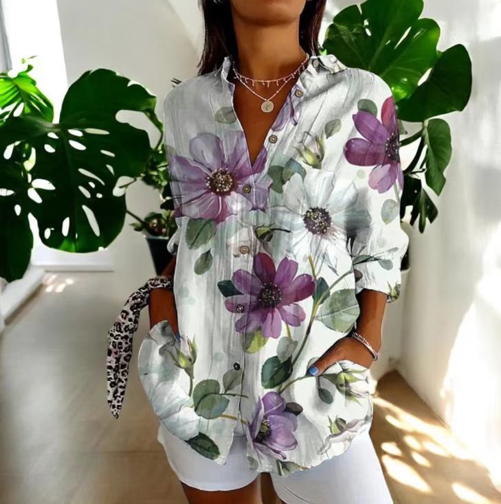 Women's Long Small Floral Print