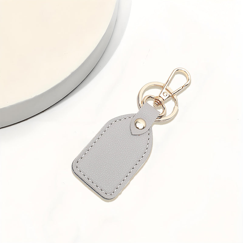 Vintage Leather Rose Red Keychain Pendant