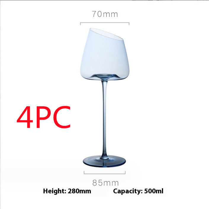 Klein Blue Crystal Glass Goblet Red Grape Wine Glass