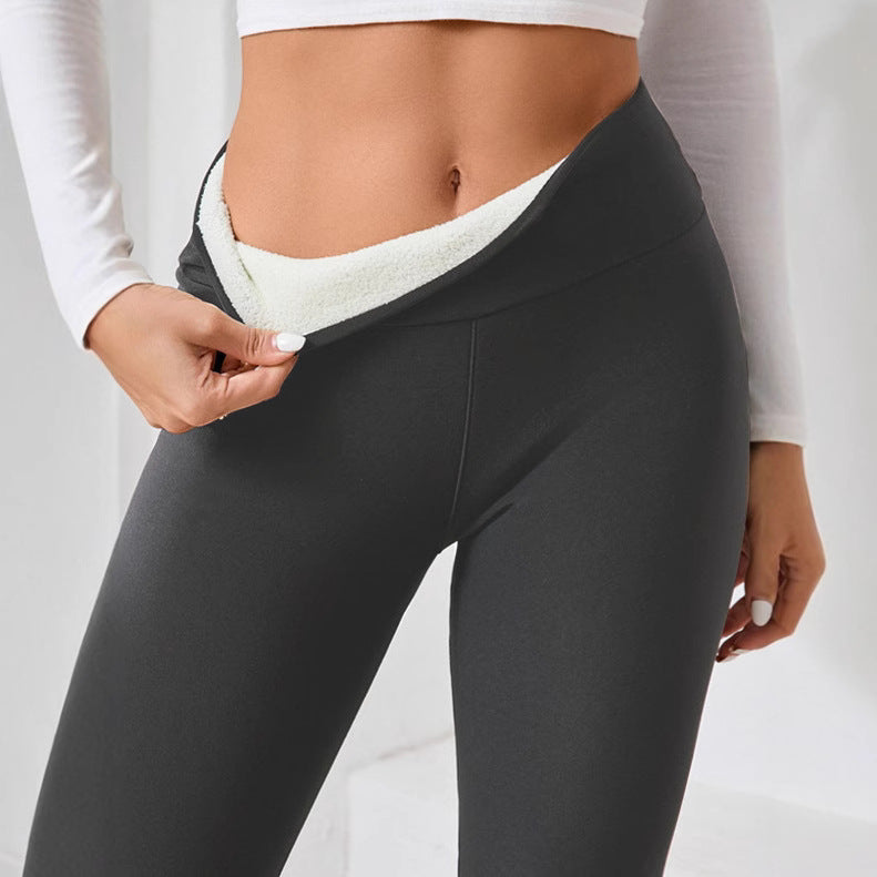 Fleece-lined Thick Light Board Cashmere Leggings