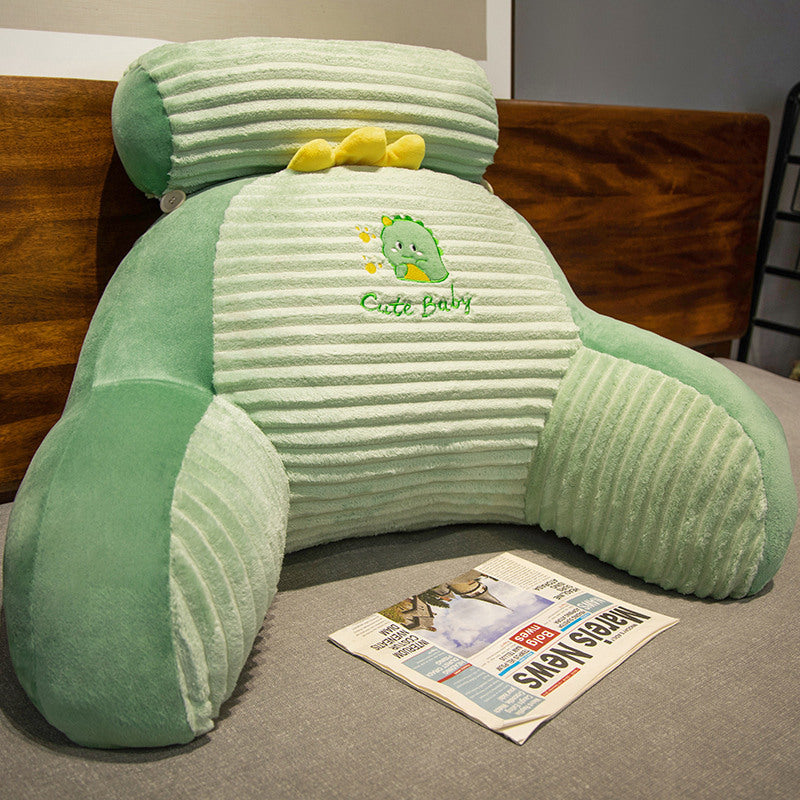 Striped Flannel Bedside Soft Upholstery Cushion Lumber Pad Pillow