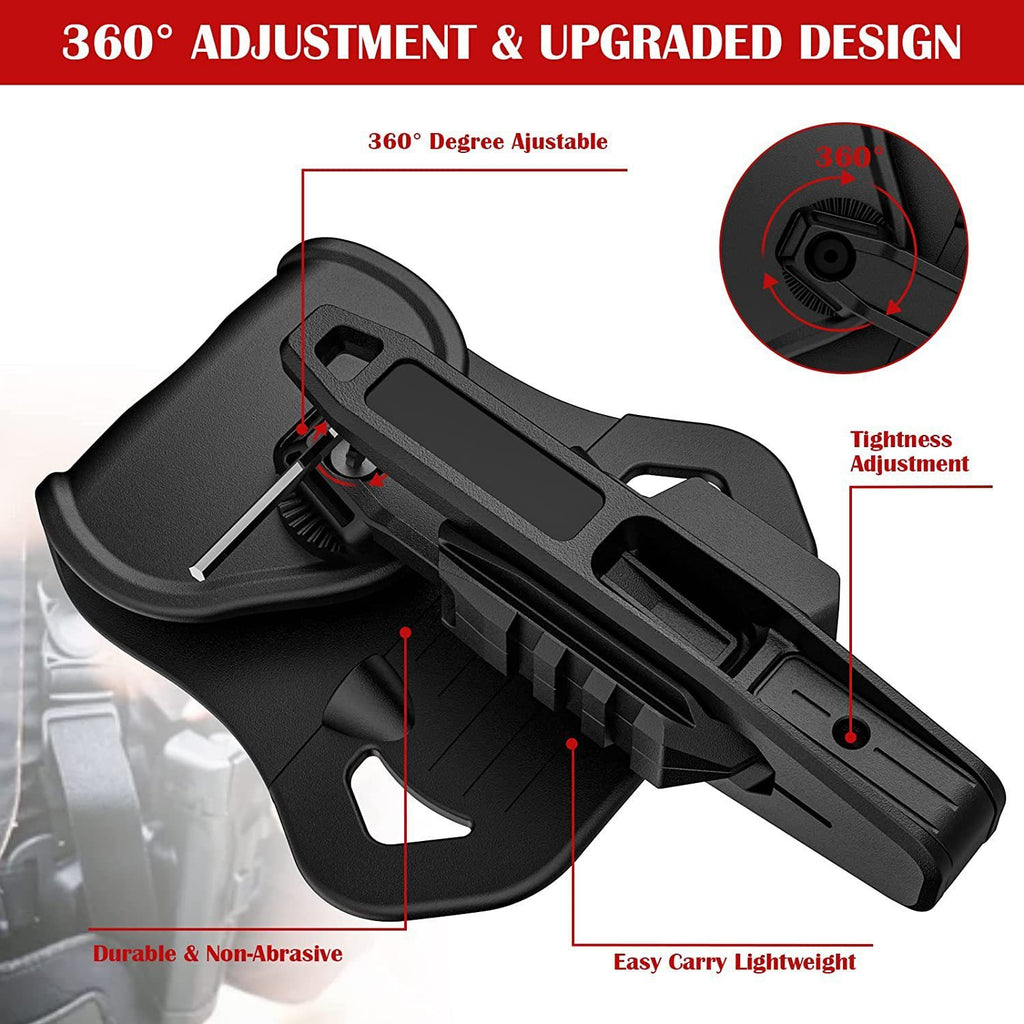 Suitable For 9mm SW40 357 Rail Gun Holster