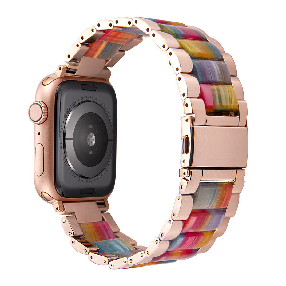 Resin Strap Stainless Steel Three Bead Replacement