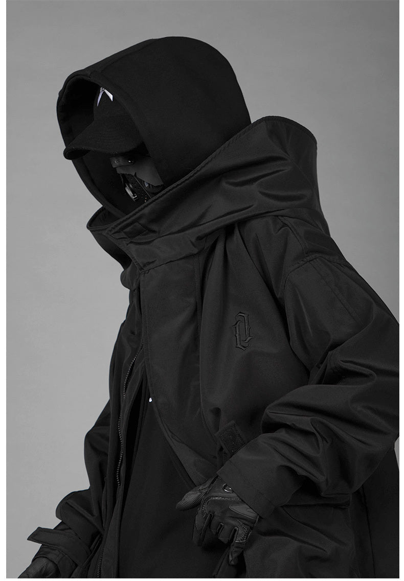 Tooling With Hooded Two Trench Coats Loose For Men And Women