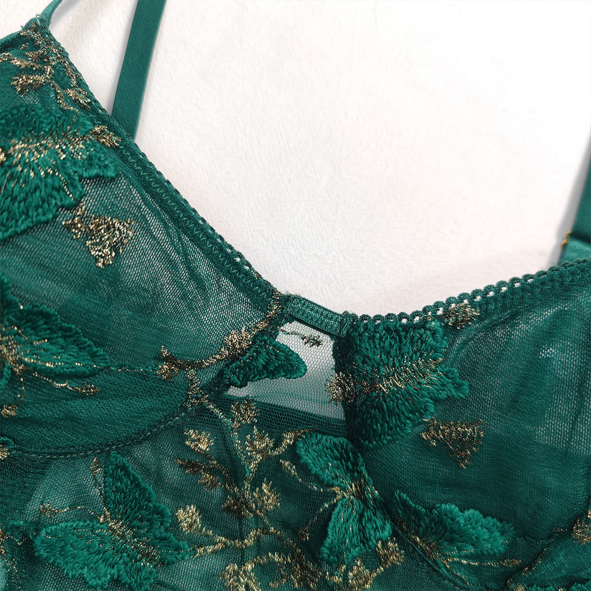 European And American Sexy Embroidery Butterfly Suit