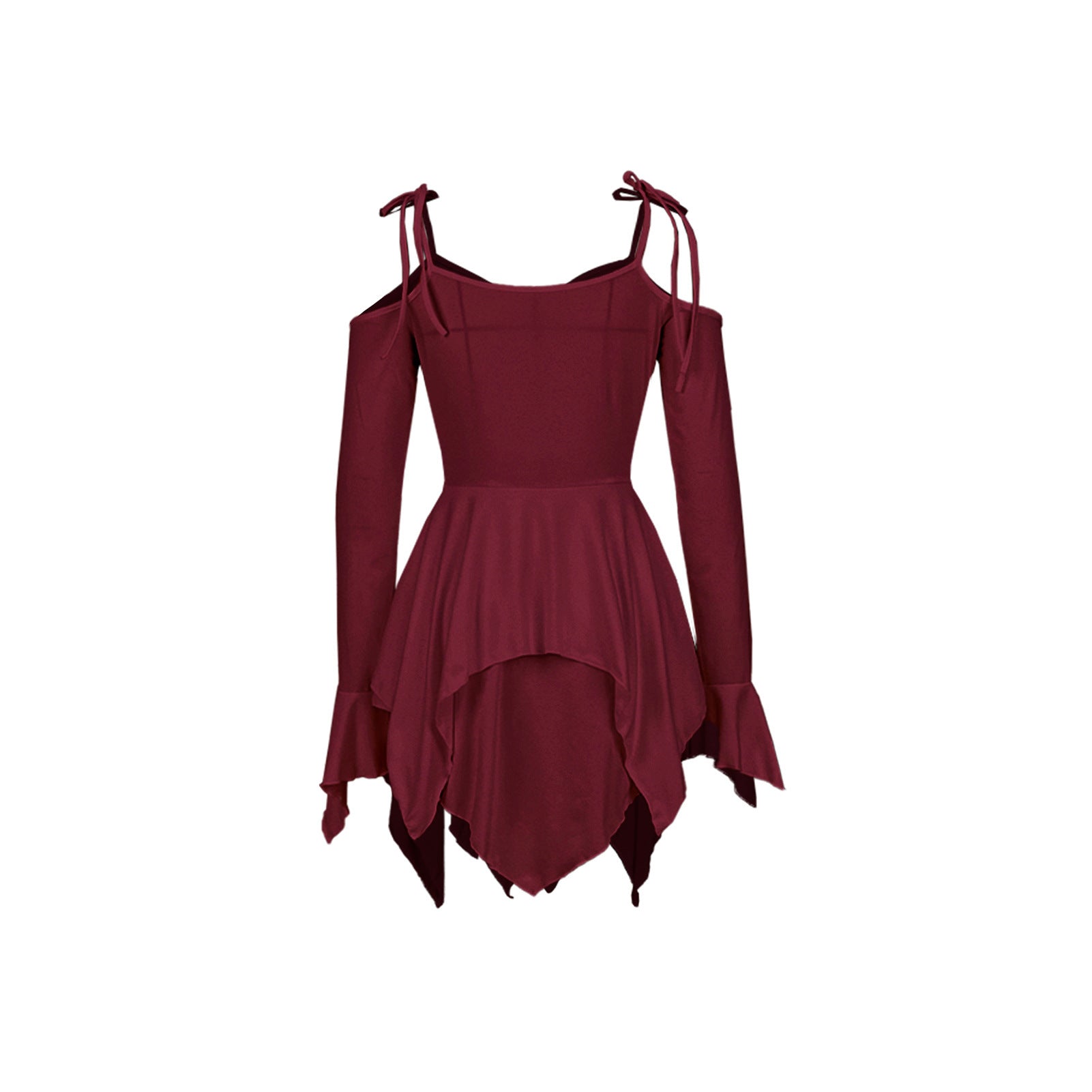 European And American Women's Clothing Irregular Spaghetti-strap Dress