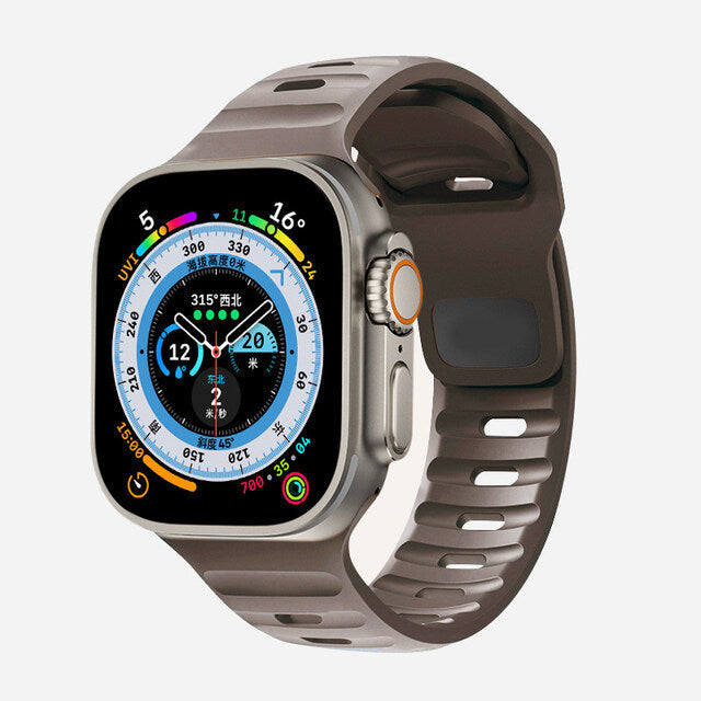 Suitable For Watch Ultra Watch Band Iwatch9 Solid Color Snap Button