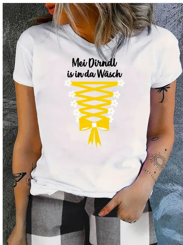 3D Digital Printed Casual Round Neck Short Sleeved Shirt