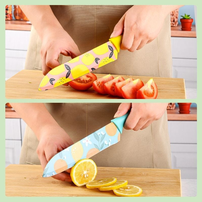 Household Fruit Knife Metal Food Supplement Knife Suit