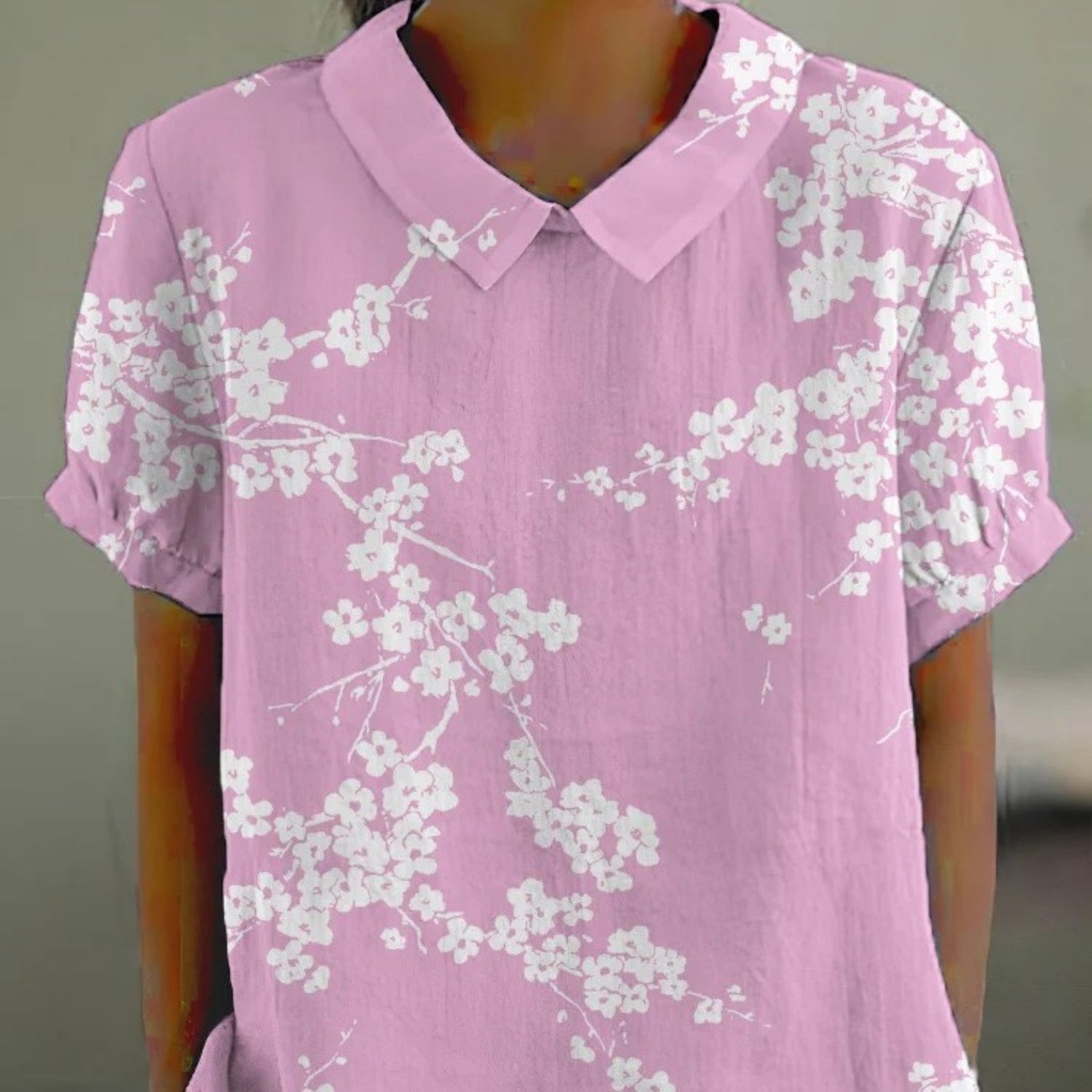 Creative Ocean Retro Floral Cute Short Sleeve