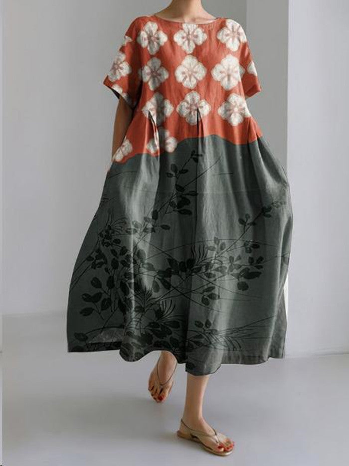 Ladies New 3D Craft Round Neck Dress