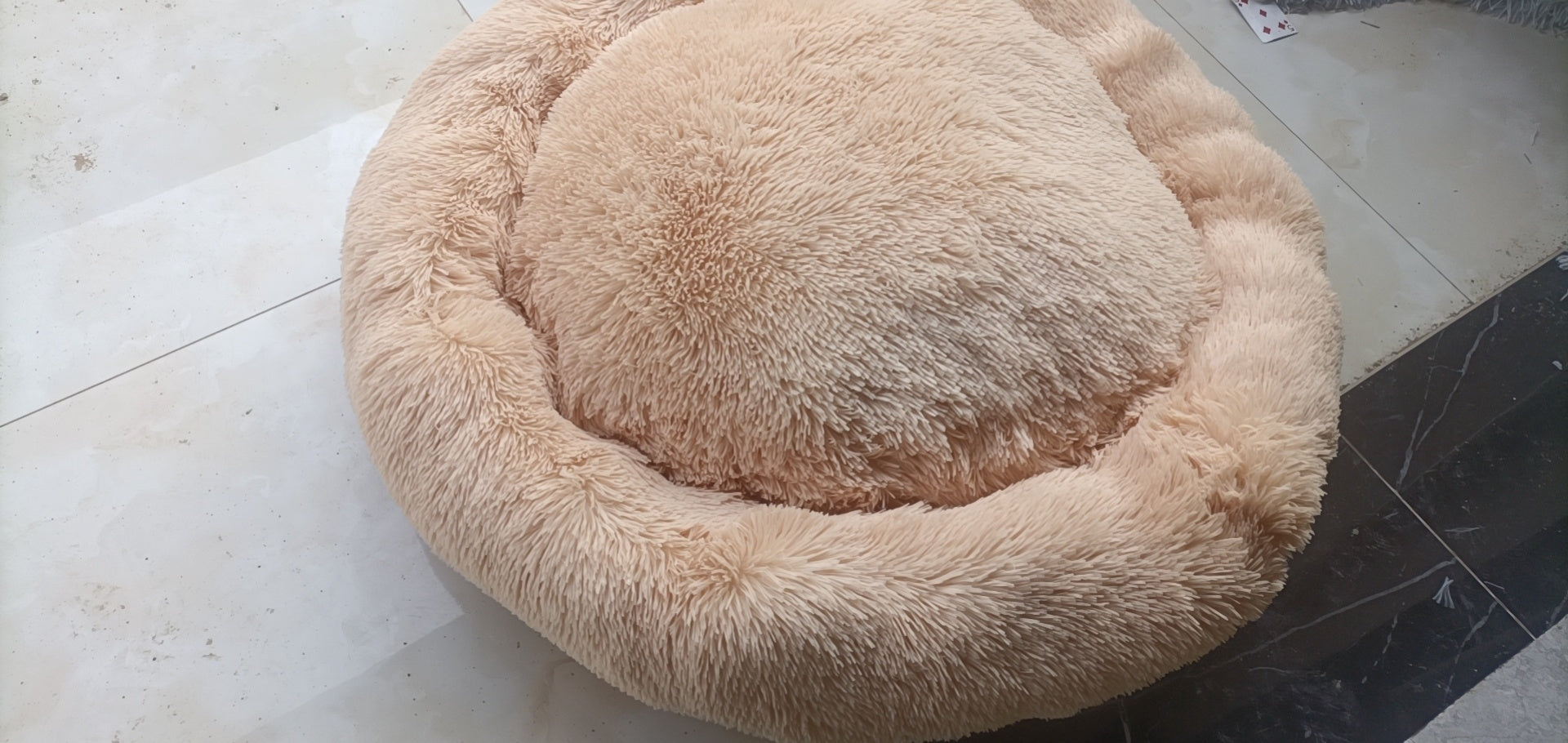 Plush Round Dog Bed Warm Winter Mat