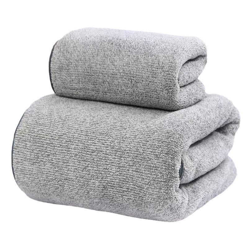 Thick Bamboo Charcoal Fiber Coral Fleece Towels Suit