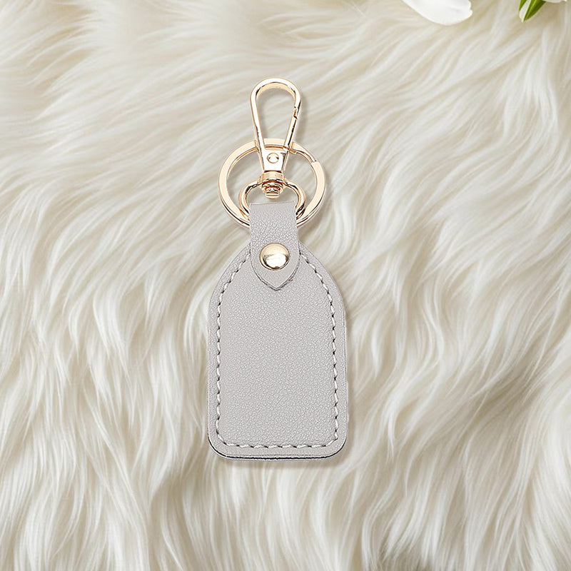 Vintage Leather Rose Red Keychain Pendant