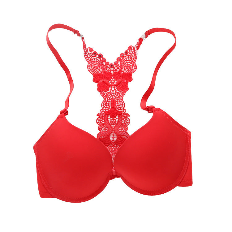 Front Closure Y-type Beauty Back Girls Push Up Bra