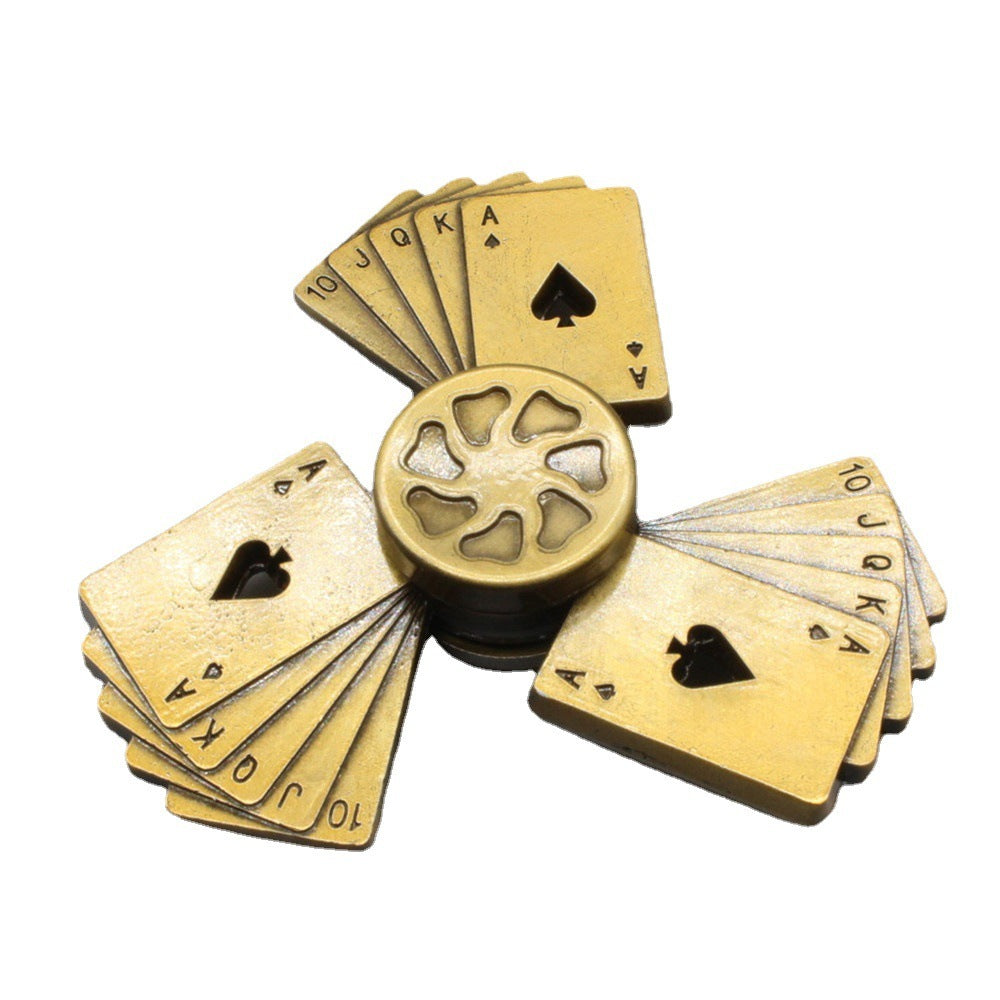 Poker Fingertip Gyro Metal Flush Toy