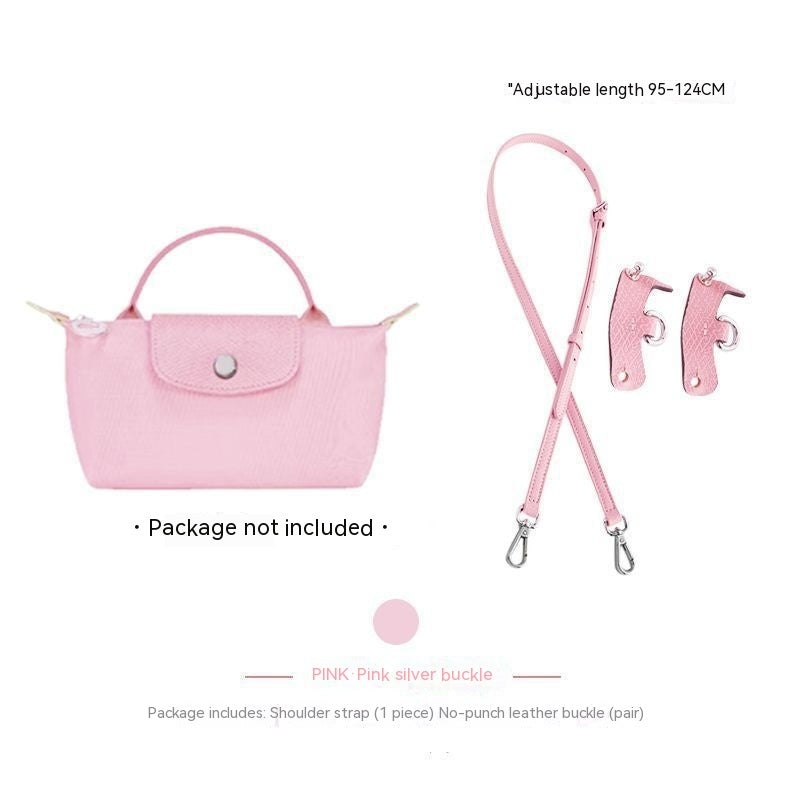 Wide Shoulder Strap Punch-free Leather Ring Transformation Crossbody Hardware Accessories