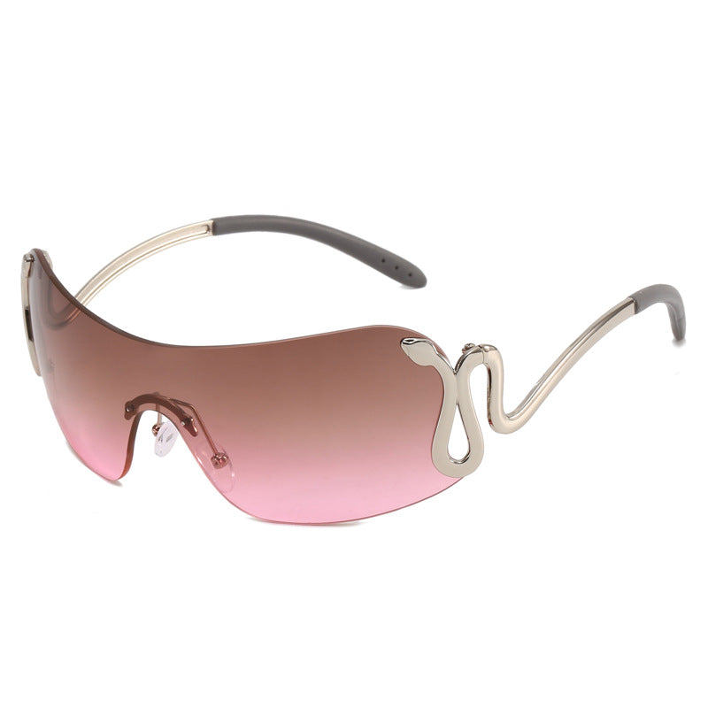 Spirit Snake One-piece Sunglasses Personality Fashion