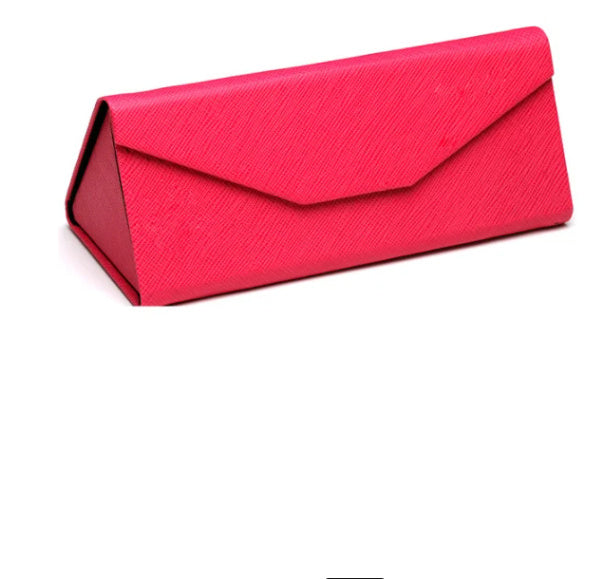 Handmade Storage Portable Triangle Folding Glasses Case
