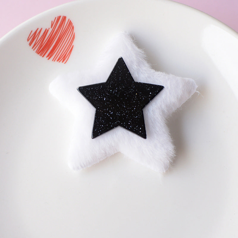 Plush Five-pointed Star Hair Accessories Hole Shoes Phone Case Ornament