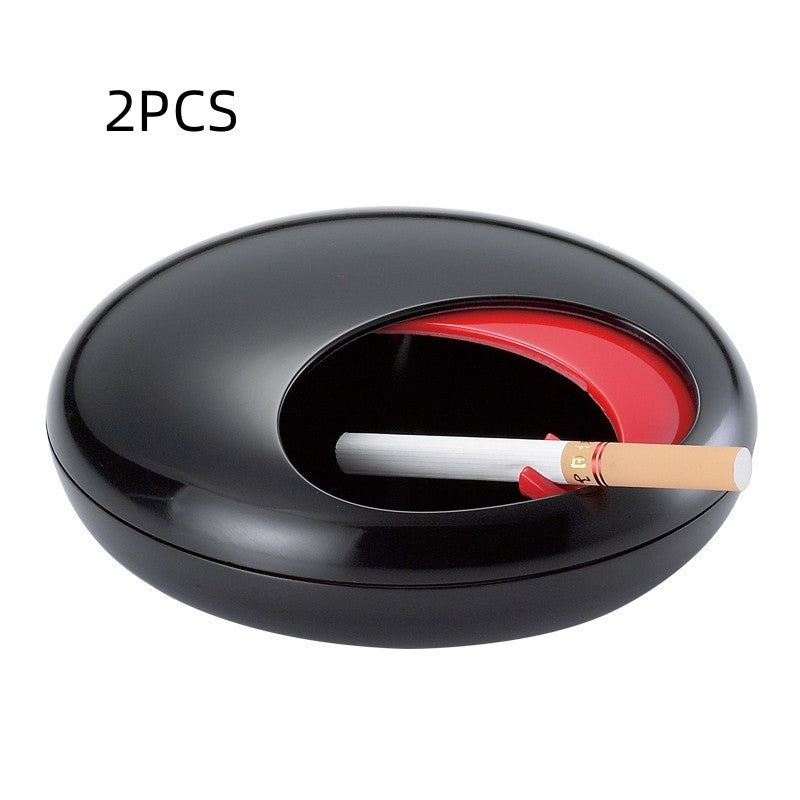 Ashtray With Cover Rotating Anti Fly Ash Household