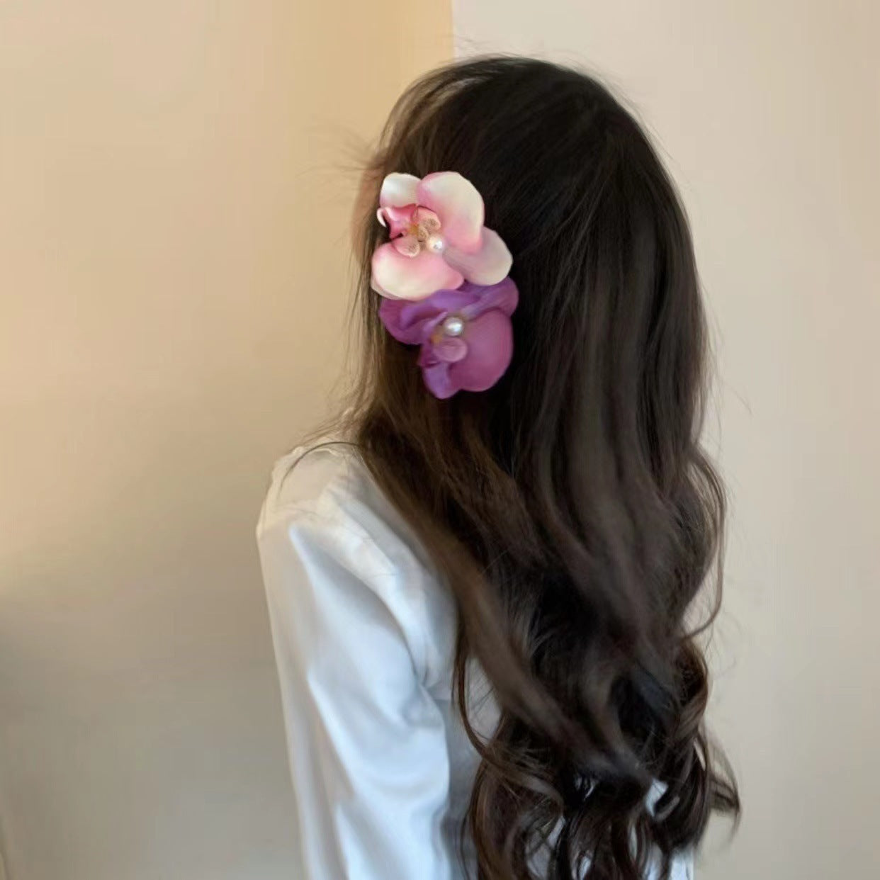 French Elegant Temperament Butterfly Orchid Hair Clip