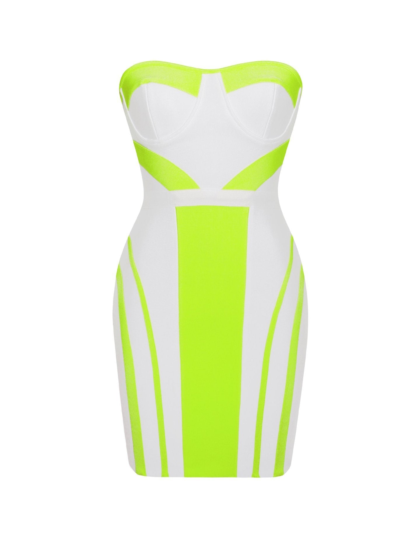 Bright fashion bandeau dress