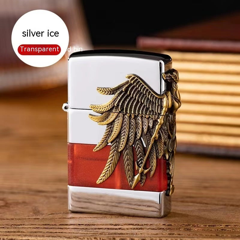 Transparent Warehouse Net Red Grinding Wheel Retro Gas Lighter