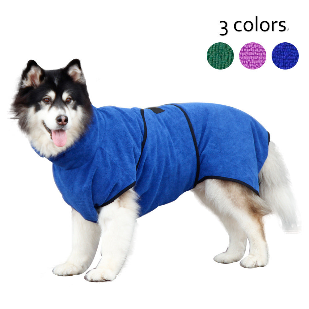 Microfiber Large And Small Dog Cleaning Bathrobe