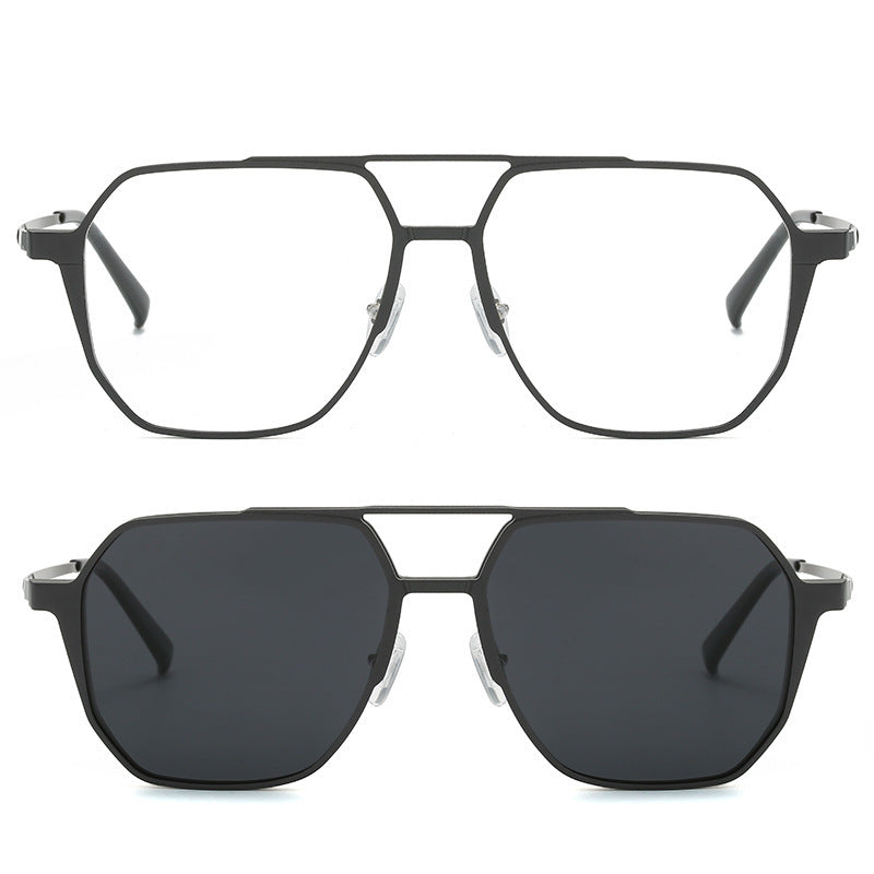 Driving Men's Three-in-one Magnetic Aluminum Magnesium Glasses
