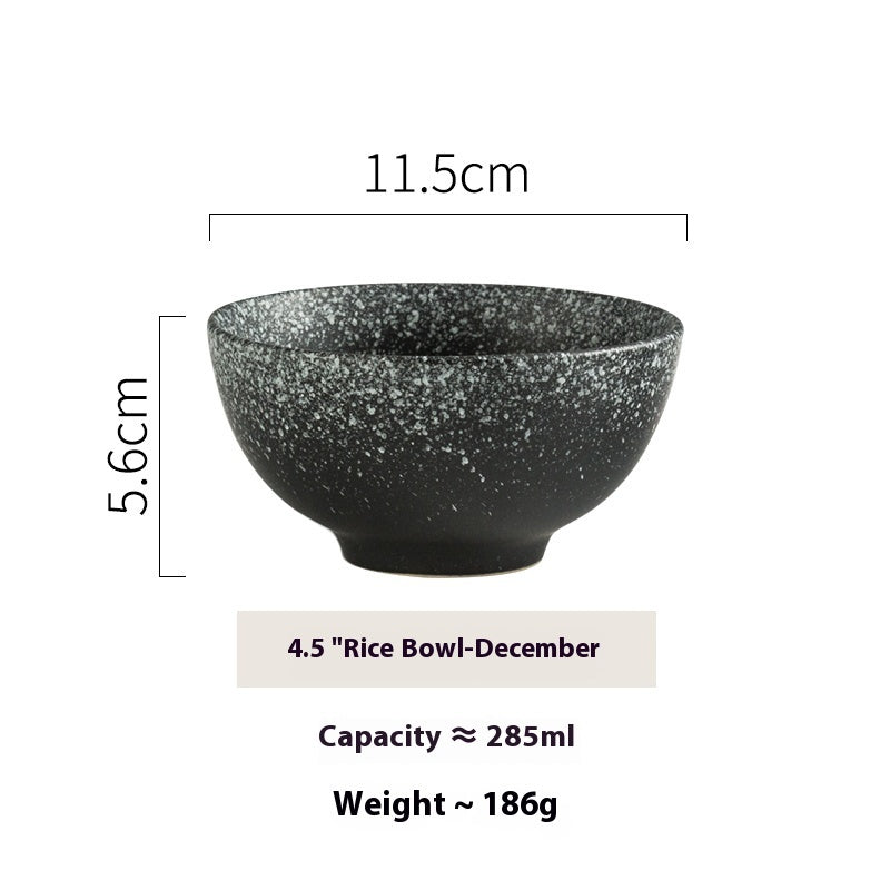 Household Tableware Ceramic Rice Bowl