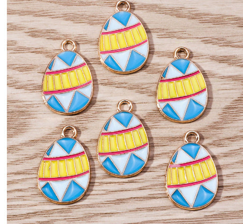 Rabbit Egg Shell Alloy Drip Keychain