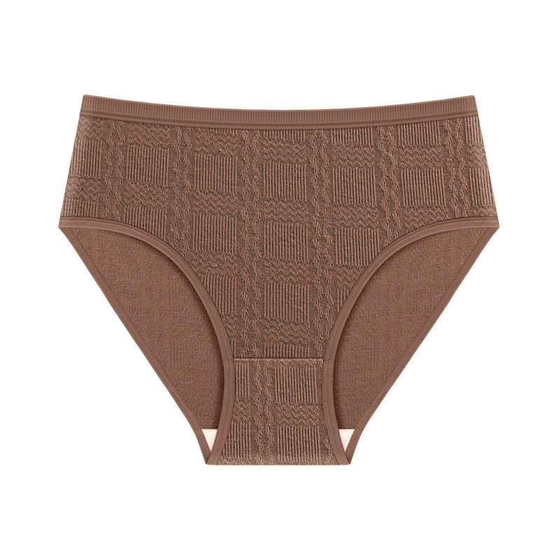 Women's Fashion Solid Colour Jacquard Panties