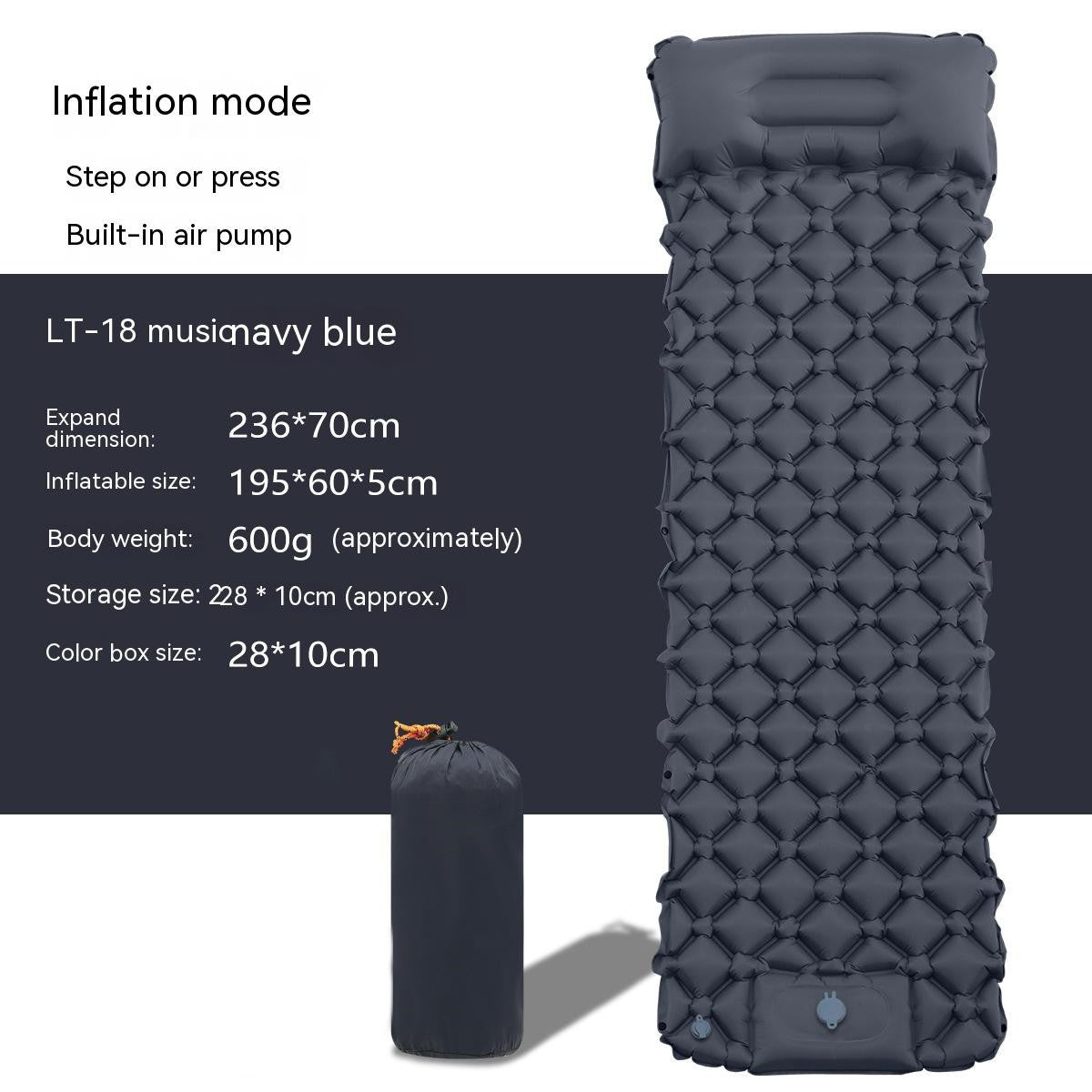 Outdoor Ultra-light Inflatable Mattress TPU Multi-person