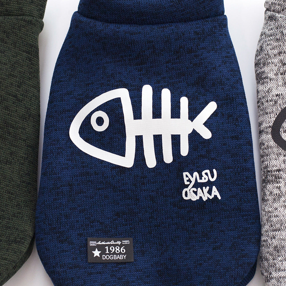 Fish bone wool warm sweater