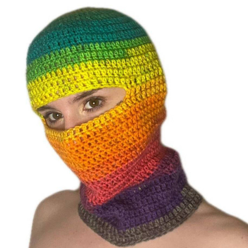 Pullover Windproof Neck Protection Handmade Knitted Hat