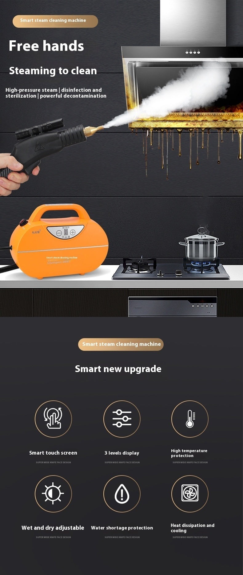 High Temperature Steam Multifunctional Air Conditioner High Pressure Cleaning Machine