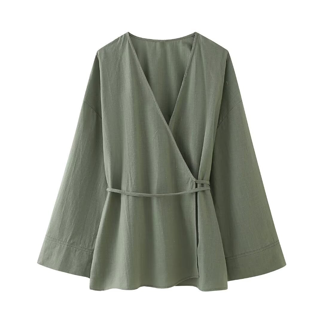 Casual Loose Tied Pajamas Trousers Suit