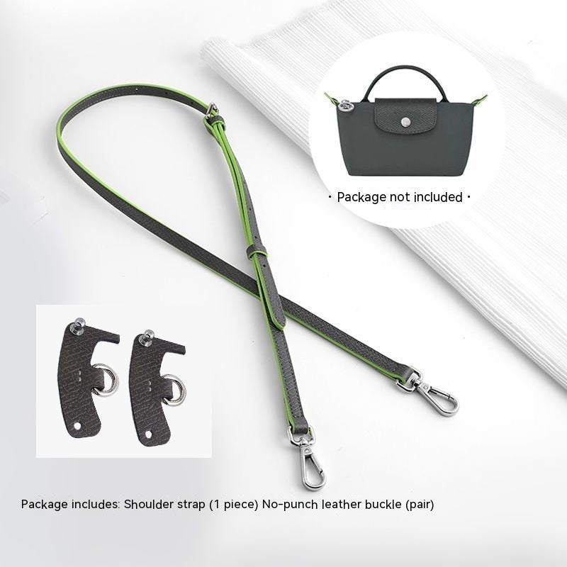 Wide Shoulder Strap Punch-free Leather Ring Transformation Crossbody Hardware Accessories