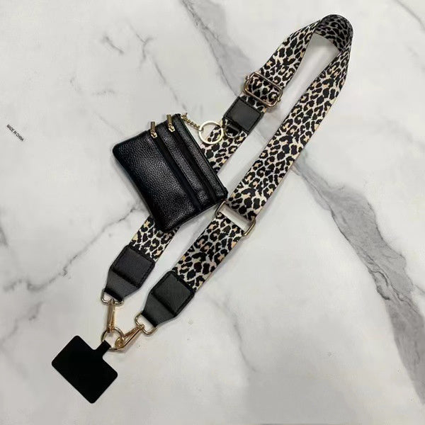 Mobile Phone Lanyard With Zipper Bag Cellphone Storage Bag