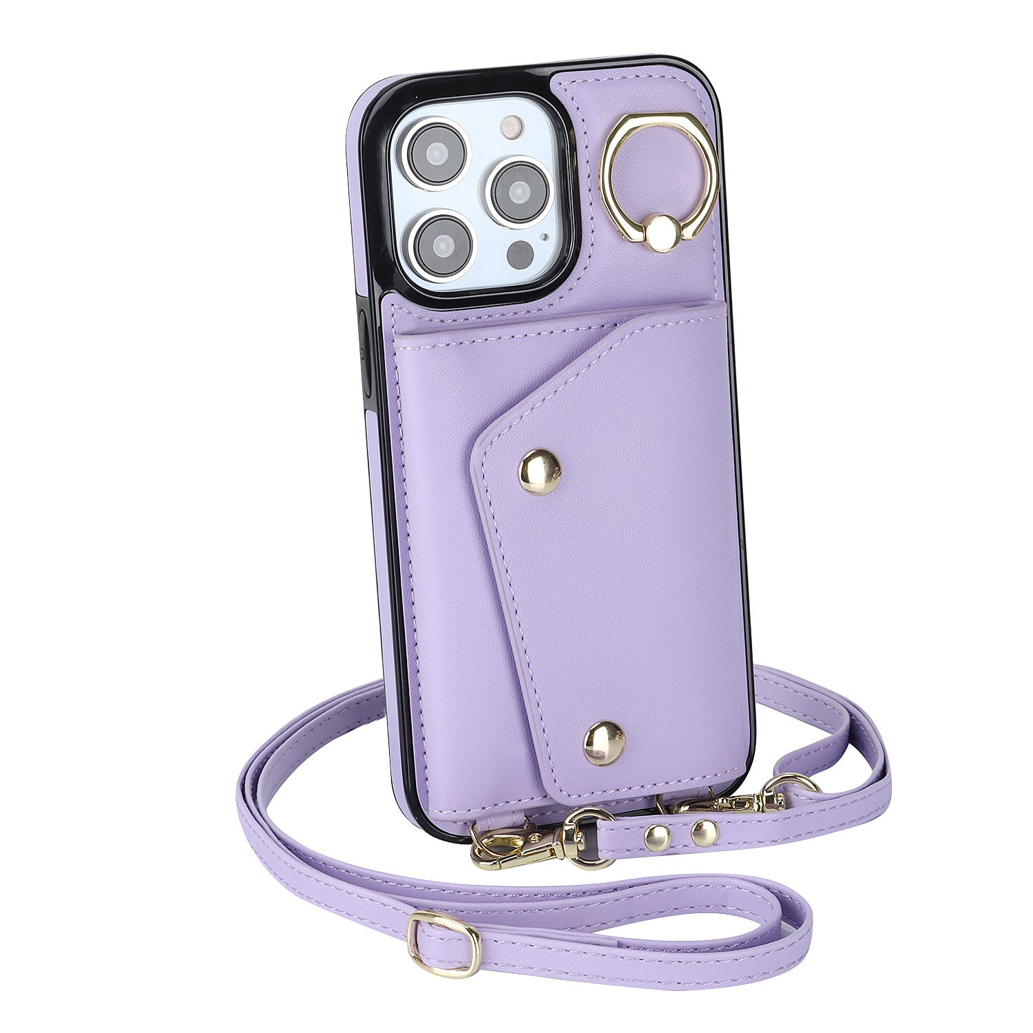 Fashion Carrying Strap Leather Phone Case