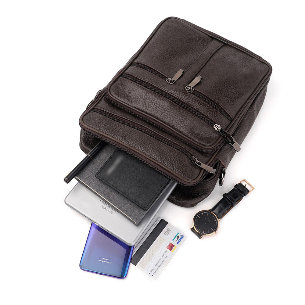 Leather cross-body bag