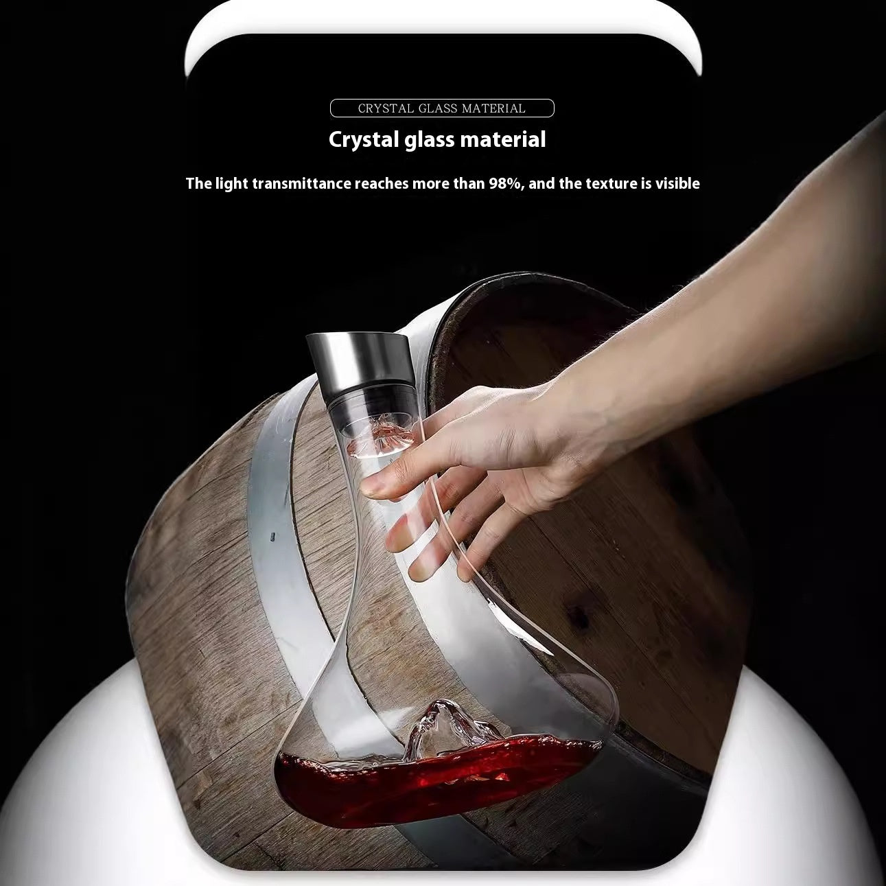 Light Luxury Waterfall With Lid Blue Jinshan Waterfall Wine Decanter