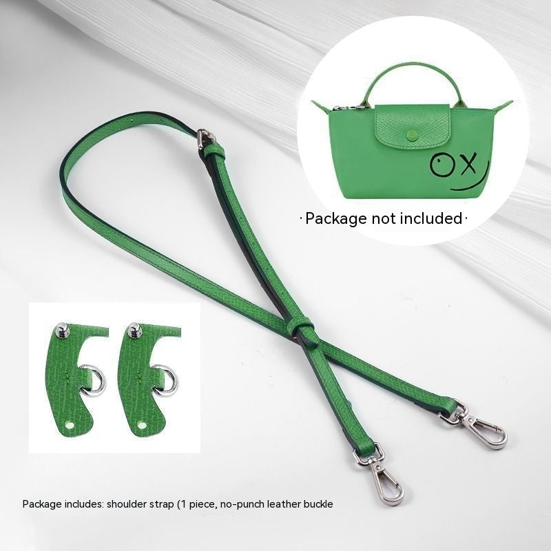Wide Shoulder Strap Punch-free Leather Ring Transformation Crossbody Hardware Accessories