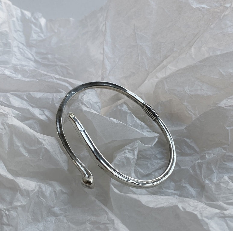 Simple plain silver  bracelet