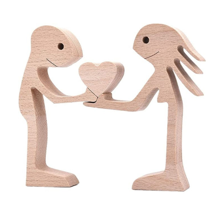 DIY Figurine Wood Sculpture Home Decoration