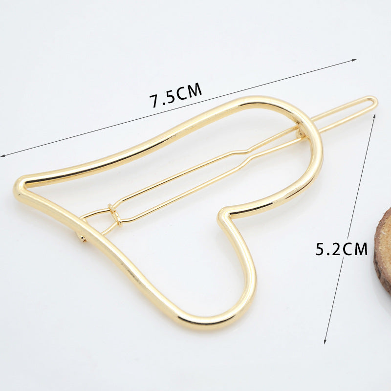 Cupid Heart-shaped Five-pointed Alloy Hair Accessories